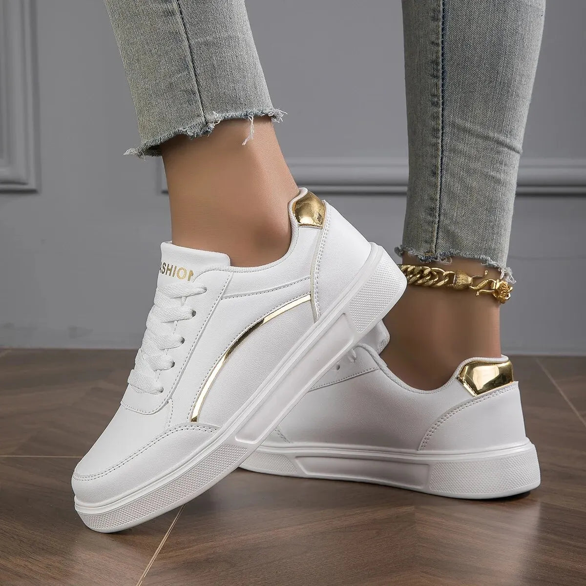 The Dagenham Classic Leather Platform Trainers