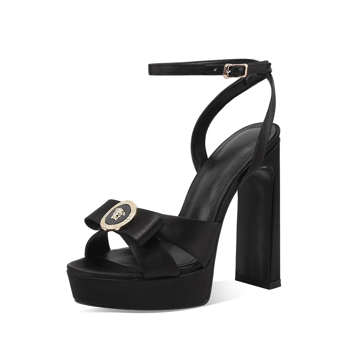 The Camberwell Satin Bow Platform Sandals