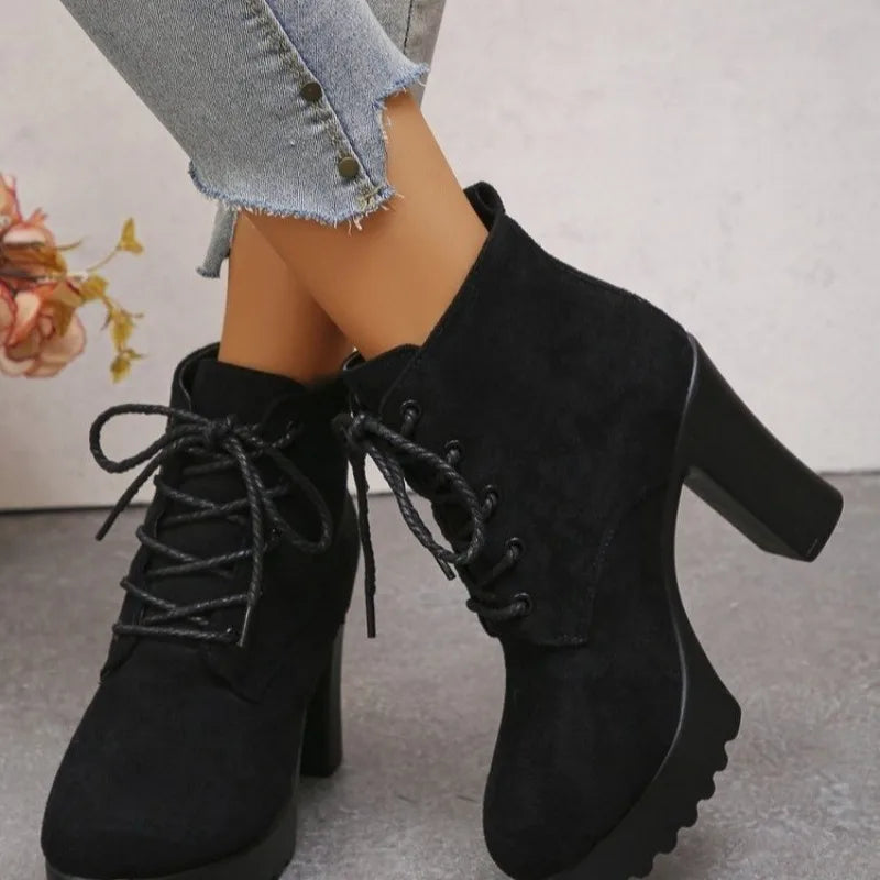 The Falconwood Suede Platform Ankle Boots