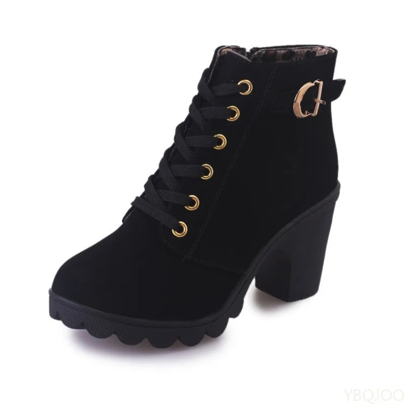 The Berrylands Lace-Up Heeled Boots