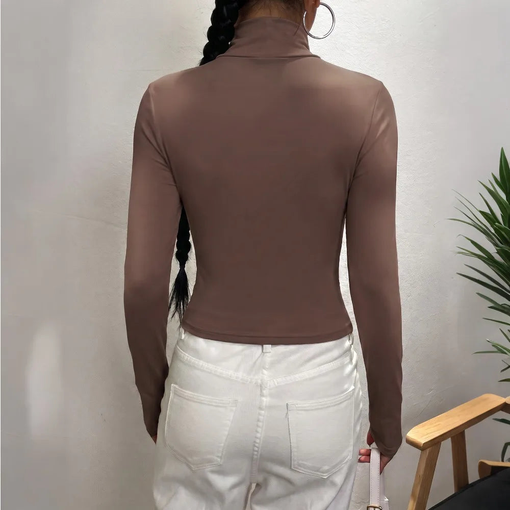 The Edgware High-Neck Fitted Top