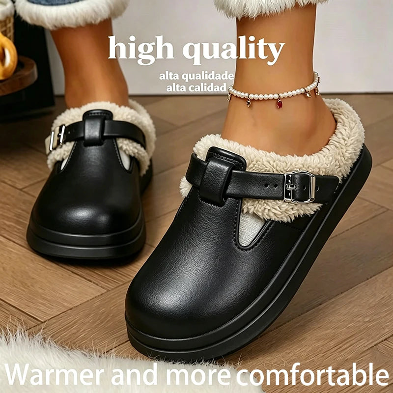 The Hayes Faux-Fur Mule Slippers