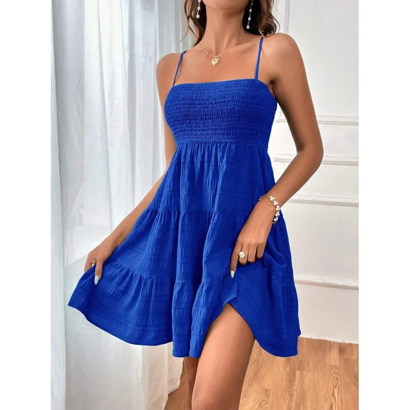 The Angel Smocked Bustier Swing Dress