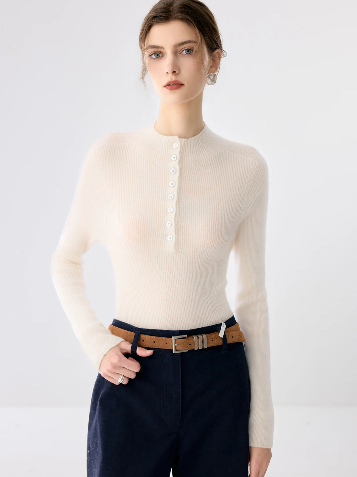 The Twickenham Cashmere Mock-Neck Jumper