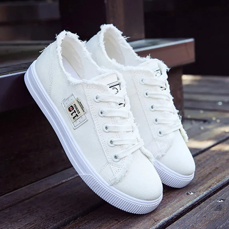 The Purley Canvas Denim Trainers