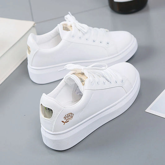 The Leyton Embroidered Lace-Up Trainers