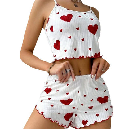 The Kensal Rise Love-Print Cami Pajama Set