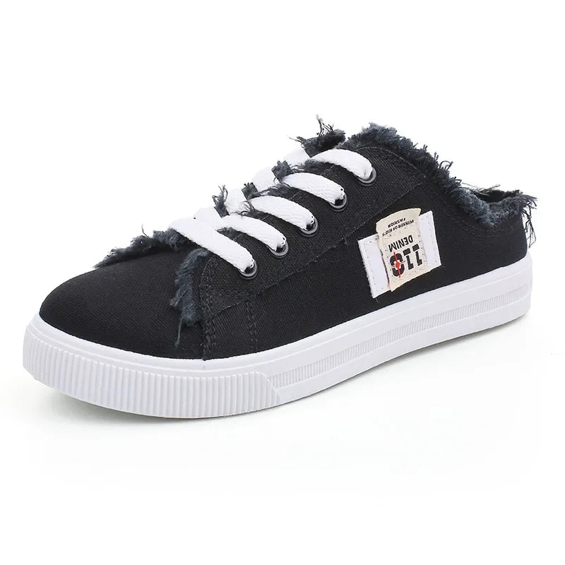 The Purley Canvas Denim Trainers