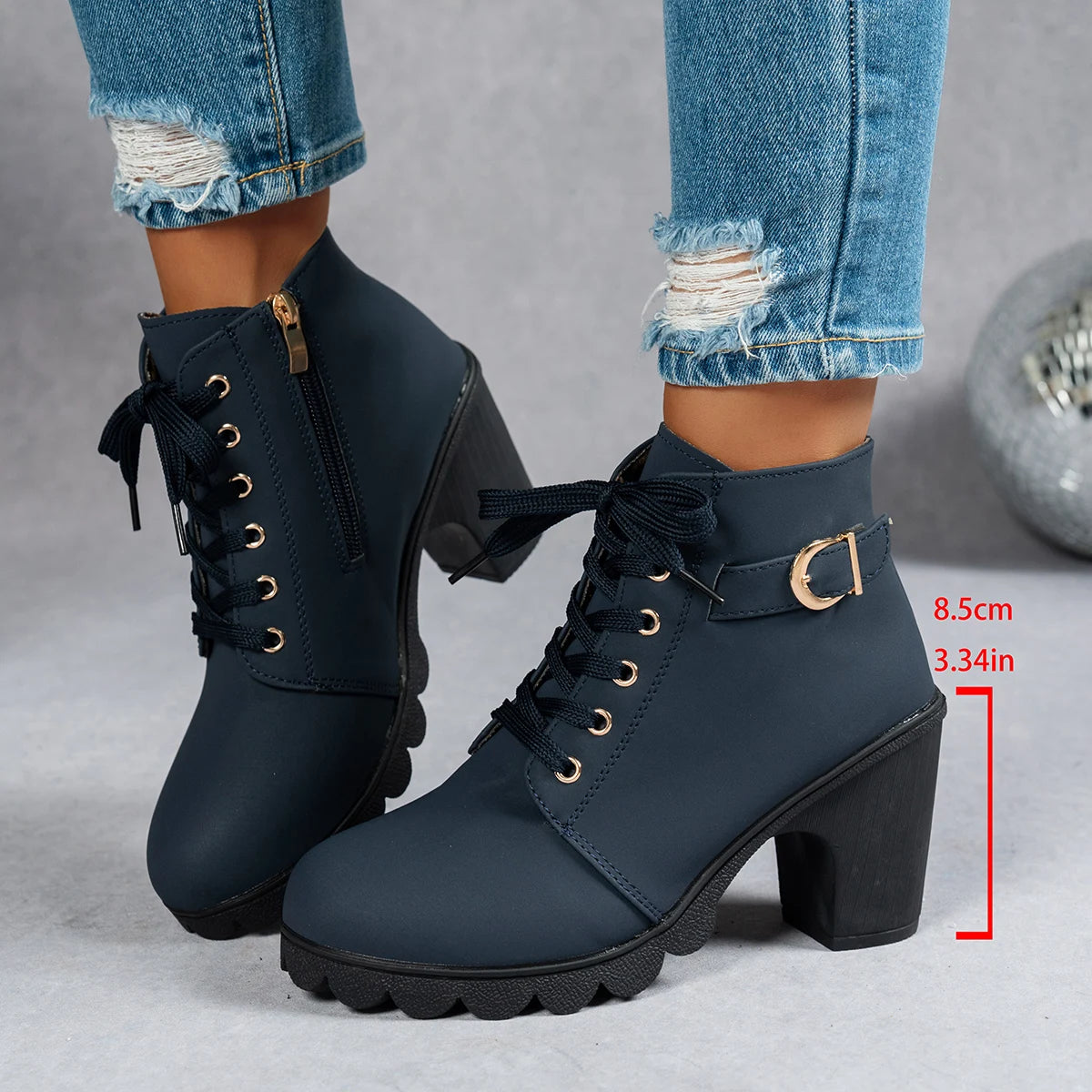 The Ilford Lace-Up Heeled Boots