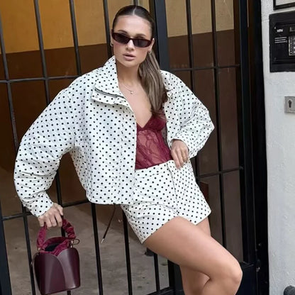The Plumstead Polka Dot Bomber Jacket