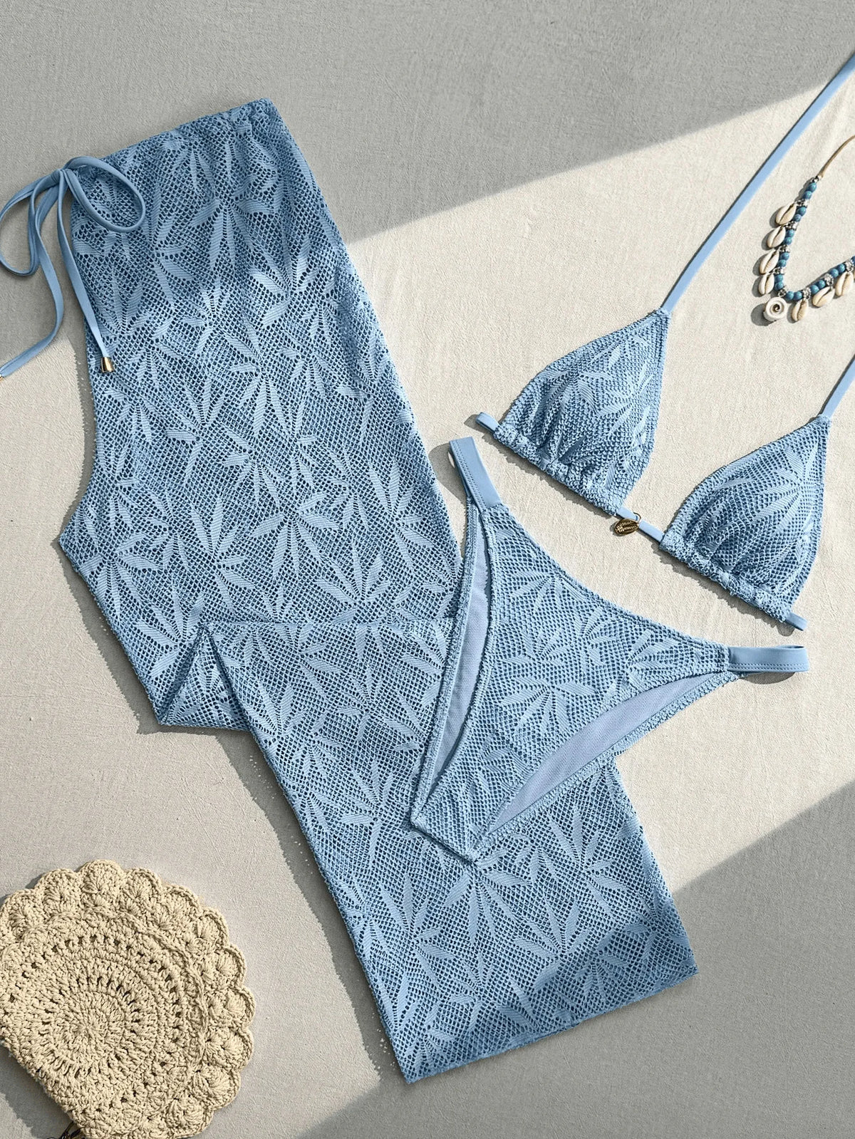 The Balham Drawstring Three-Piece Bikini Set