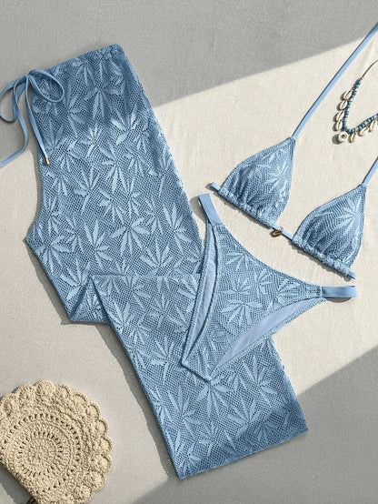 The Balham Drawstring Three-Piece Bikini Set