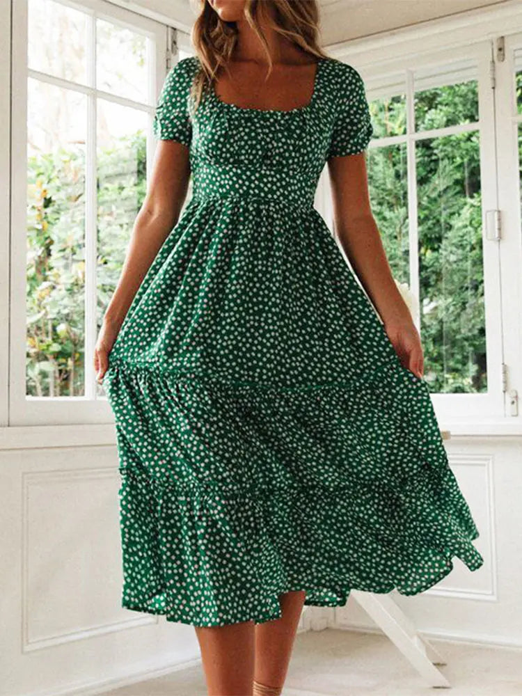 The Highgate Puff-Sleeve Floral Maxi Dress