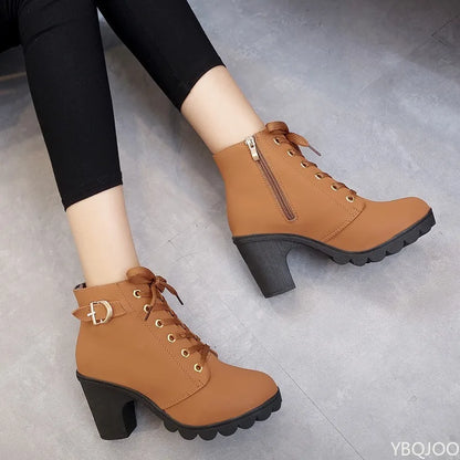 The Berrylands Lace-Up Heeled Boots