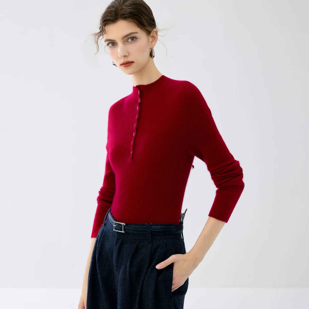 The Twickenham Cashmere Mock-Neck Jumper