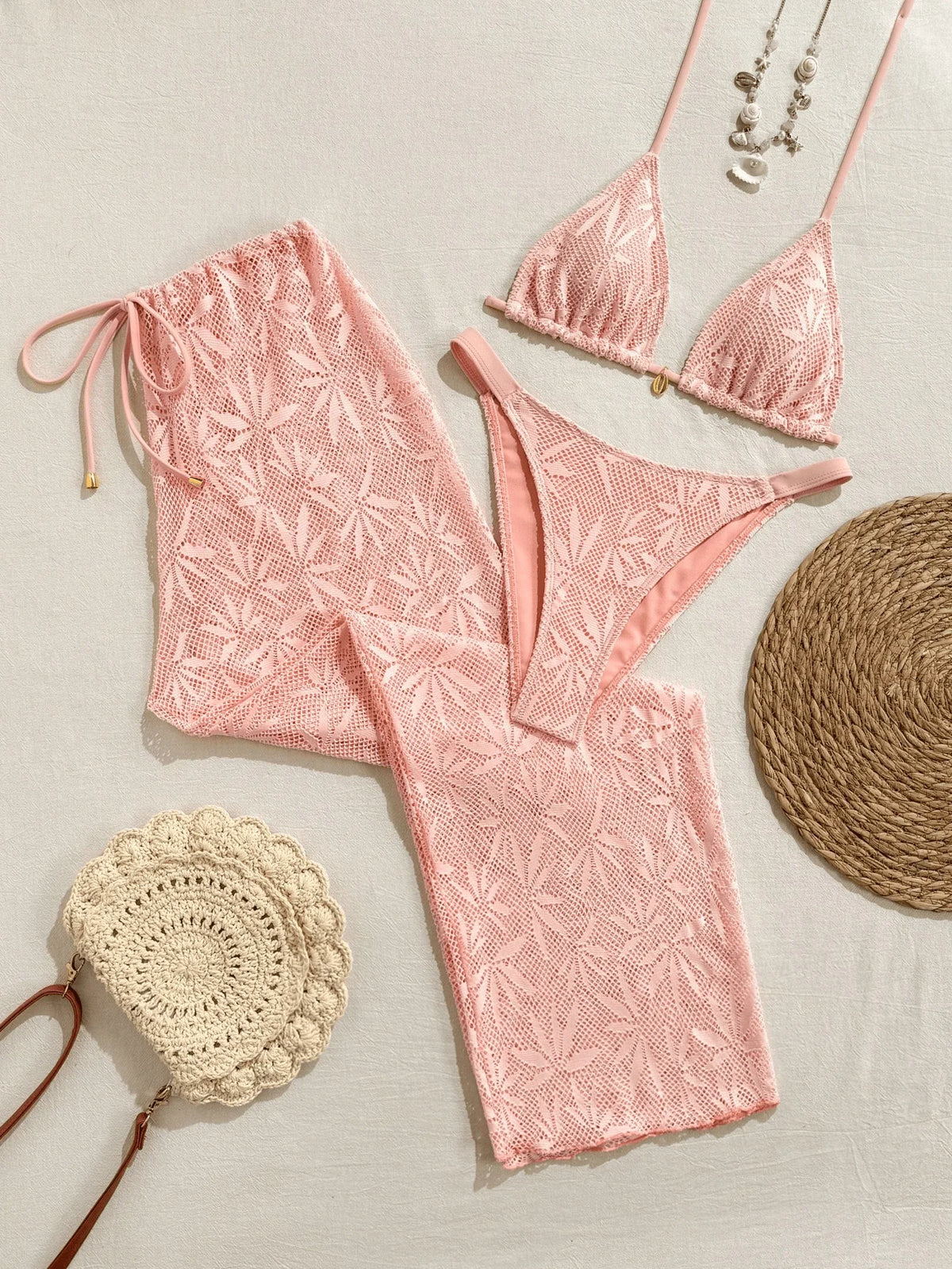 The Balham Drawstring Three-Piece Bikini Set