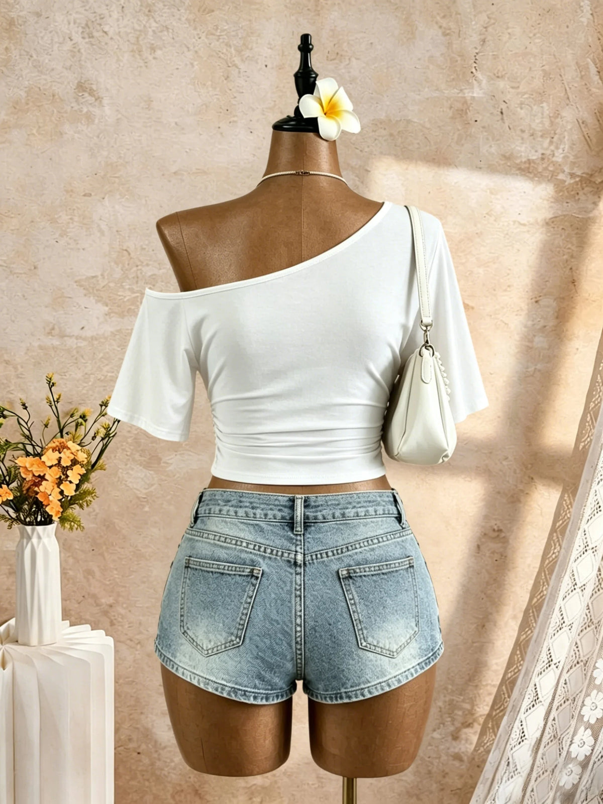 The Hounslow One-Shoulder Ruched Top