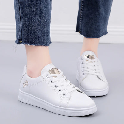 The Leyton Embroidered Lace-Up Trainers