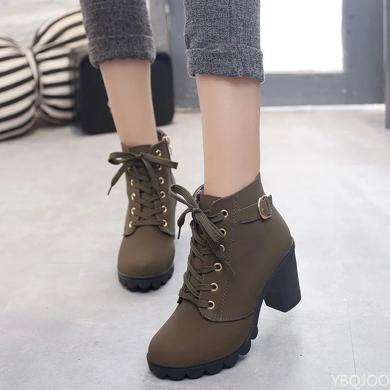 The Berrylands Lace-Up Heeled Boots
