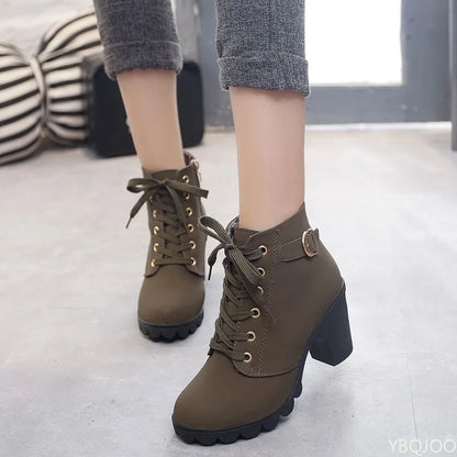 The Berrylands Lace-Up Heeled Boots