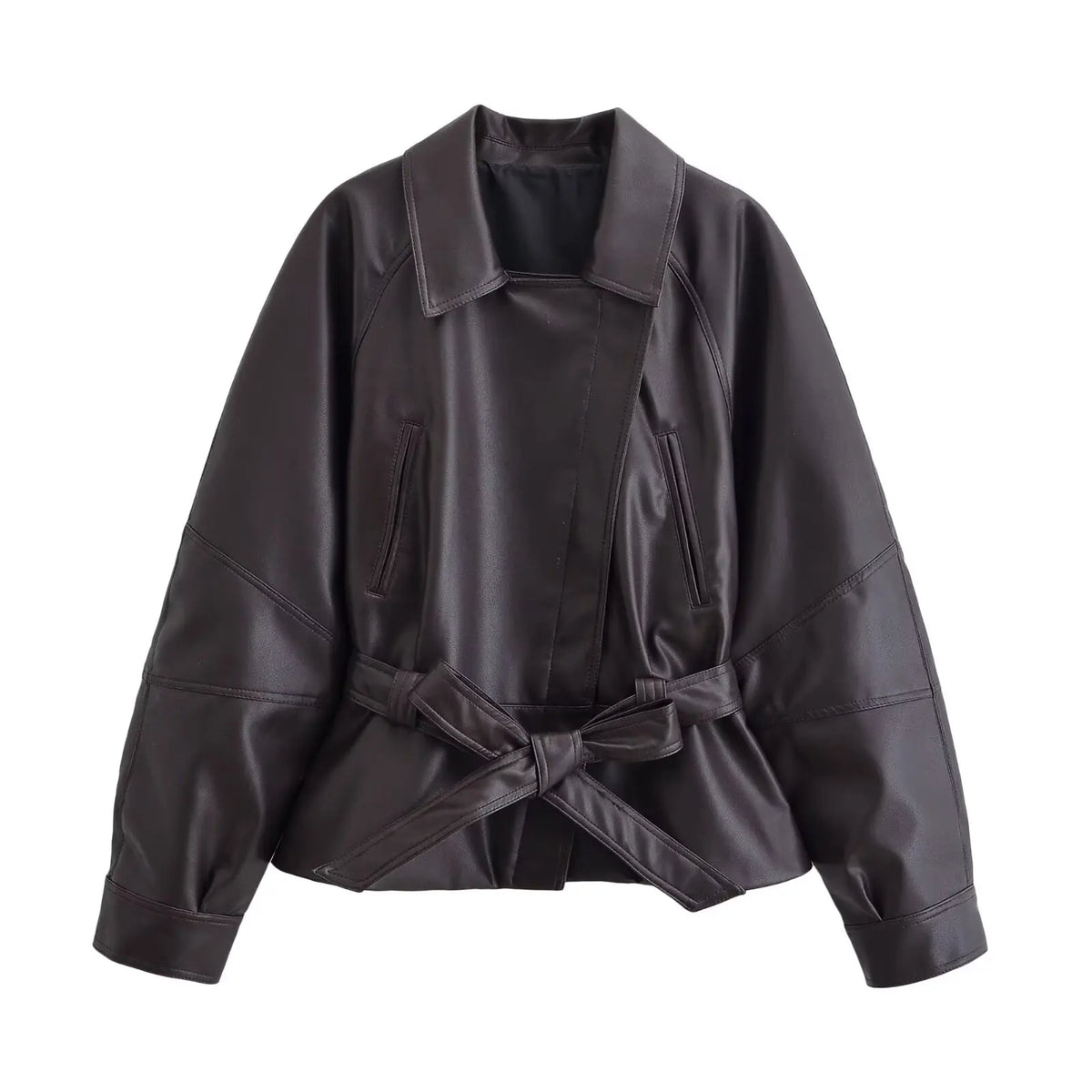 The Wood Green Faux Leather Trench Jacket