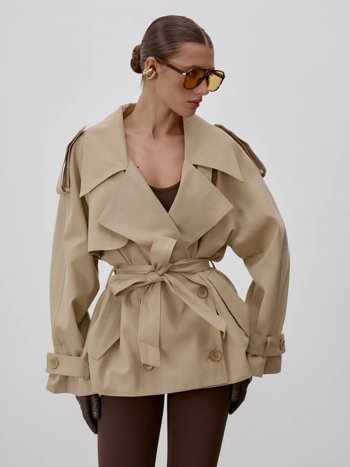 The Honor Oak Lace-Up Trench Coat