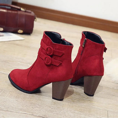 The Lewisham Retro Square-Heel Ankle Boots