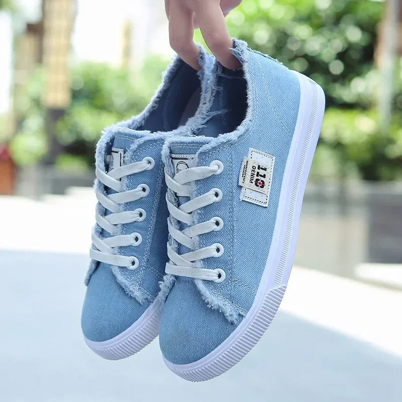 The Purley Canvas Denim Trainers