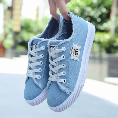 The Purley Canvas Denim Trainers