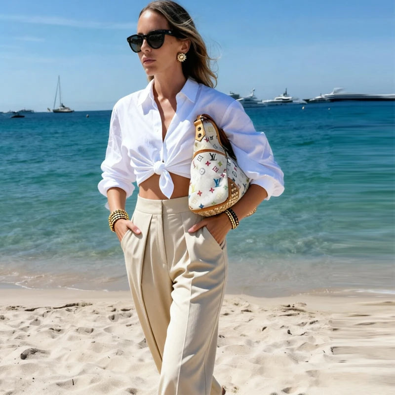 The Clapton Pleated Wide-Leg Trousers