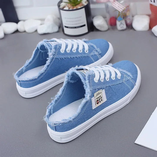 The Purley Canvas Denim Trainers