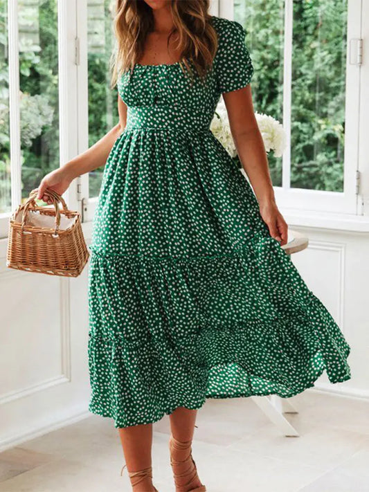 The Highgate Puff-Sleeve Floral Maxi Dress