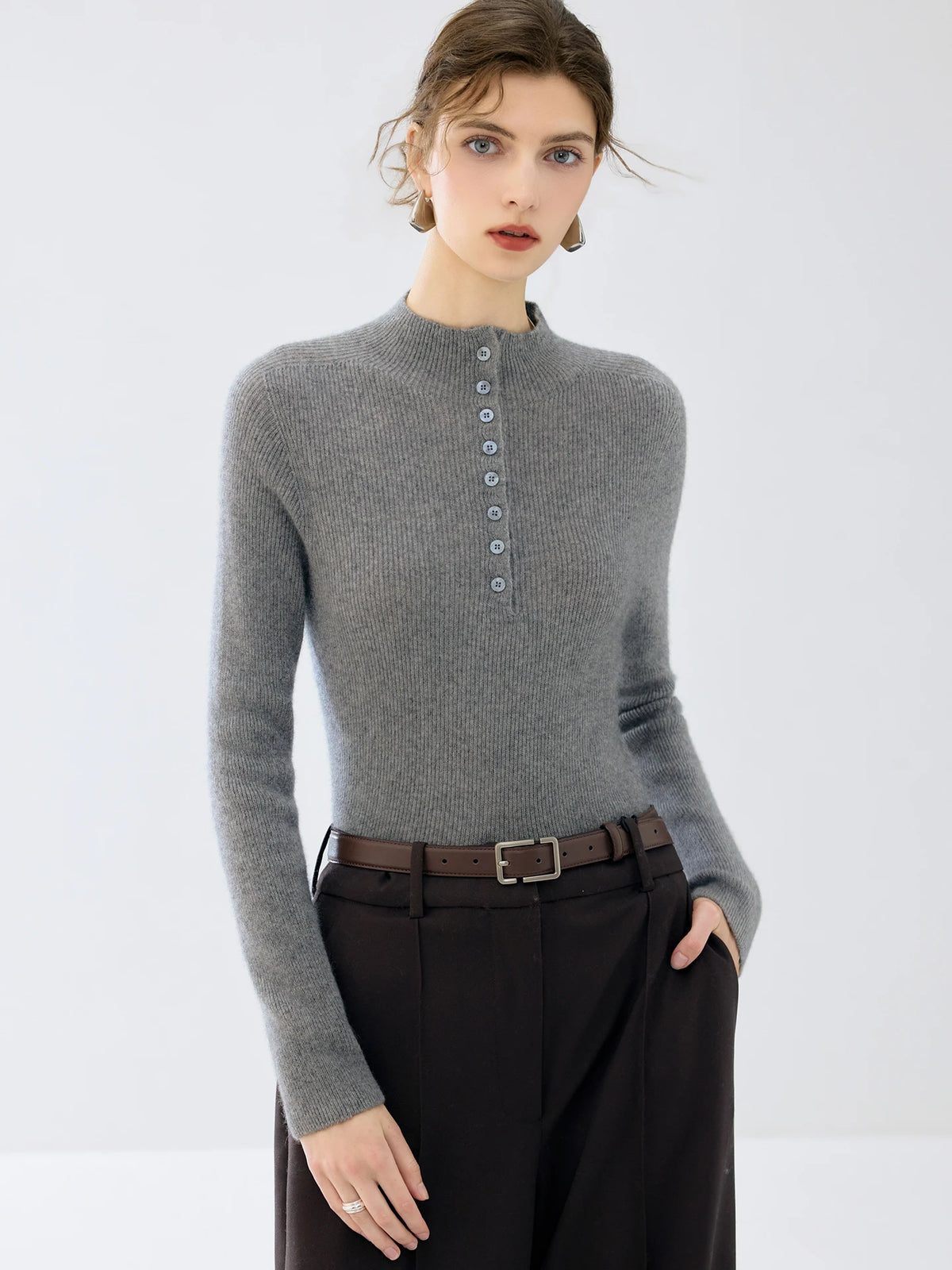 The Twickenham Cashmere Mock-Neck Jumper