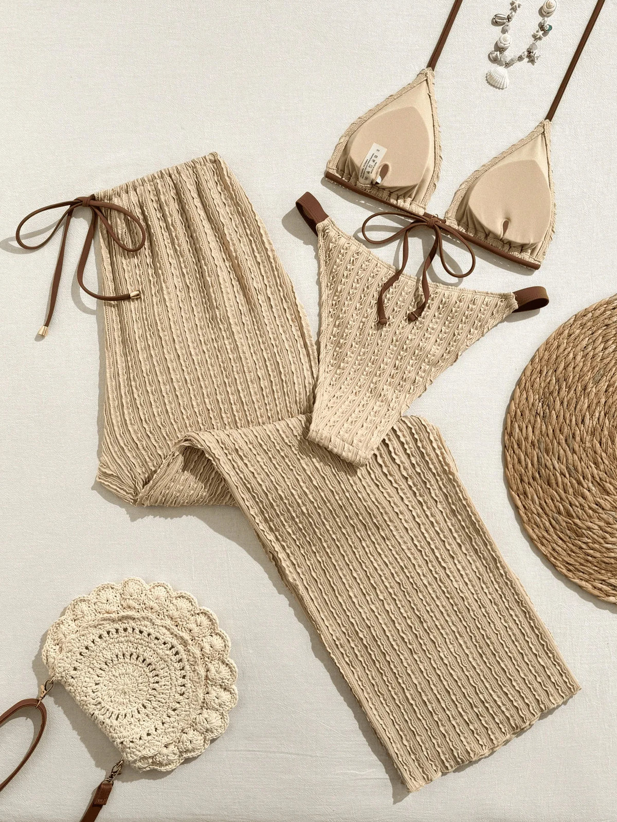 The Balham Drawstring Three-Piece Bikini Set