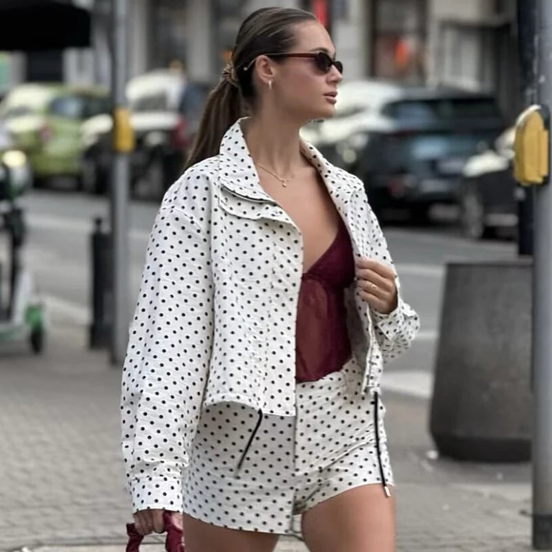 The Plumstead Polka Dot Bomber Jacket