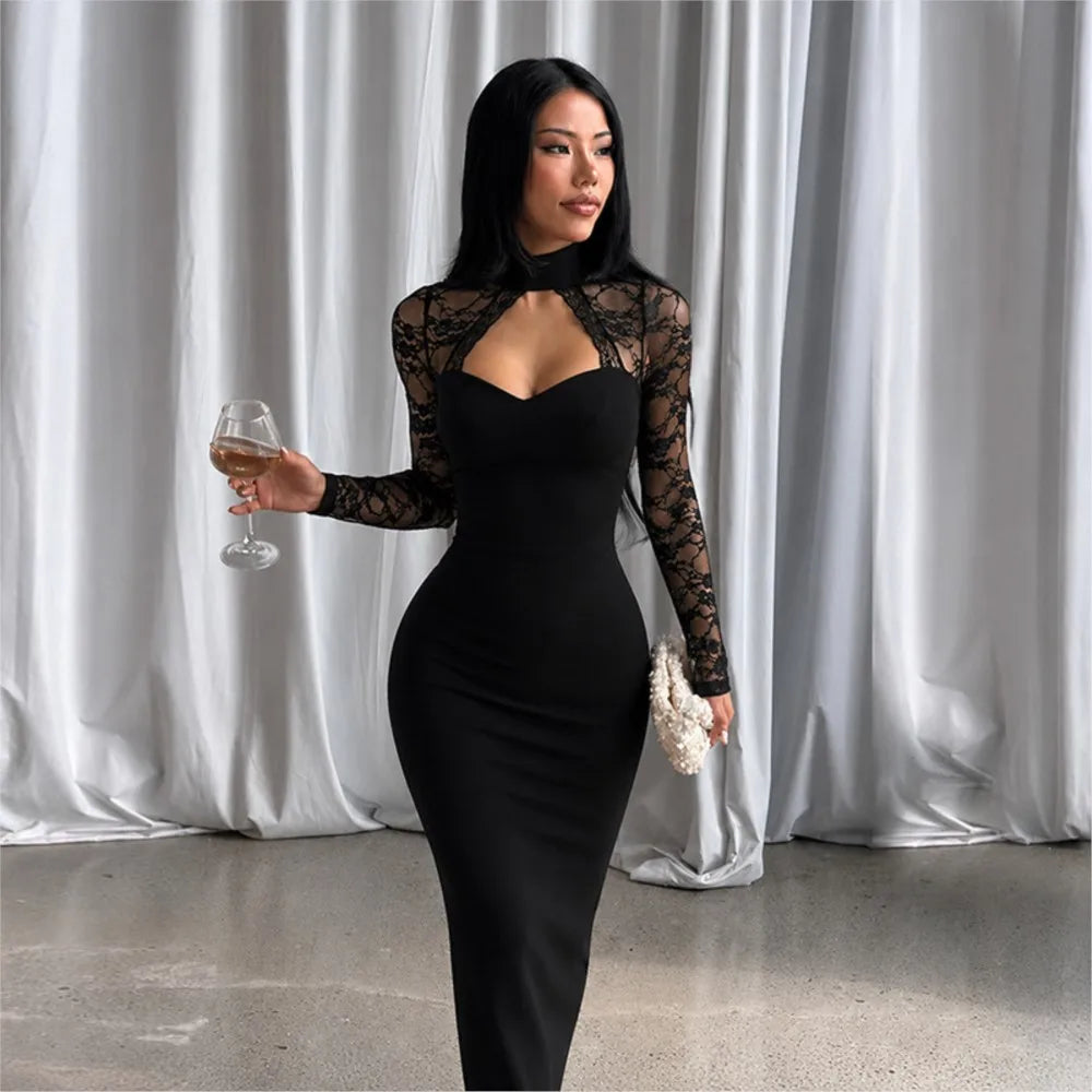The Kensington Lace-Trim Bodycon Dress