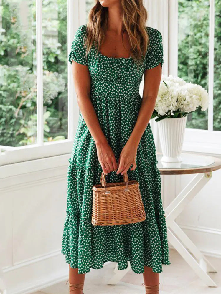 The Highgate Puff-Sleeve Floral Maxi Dress
