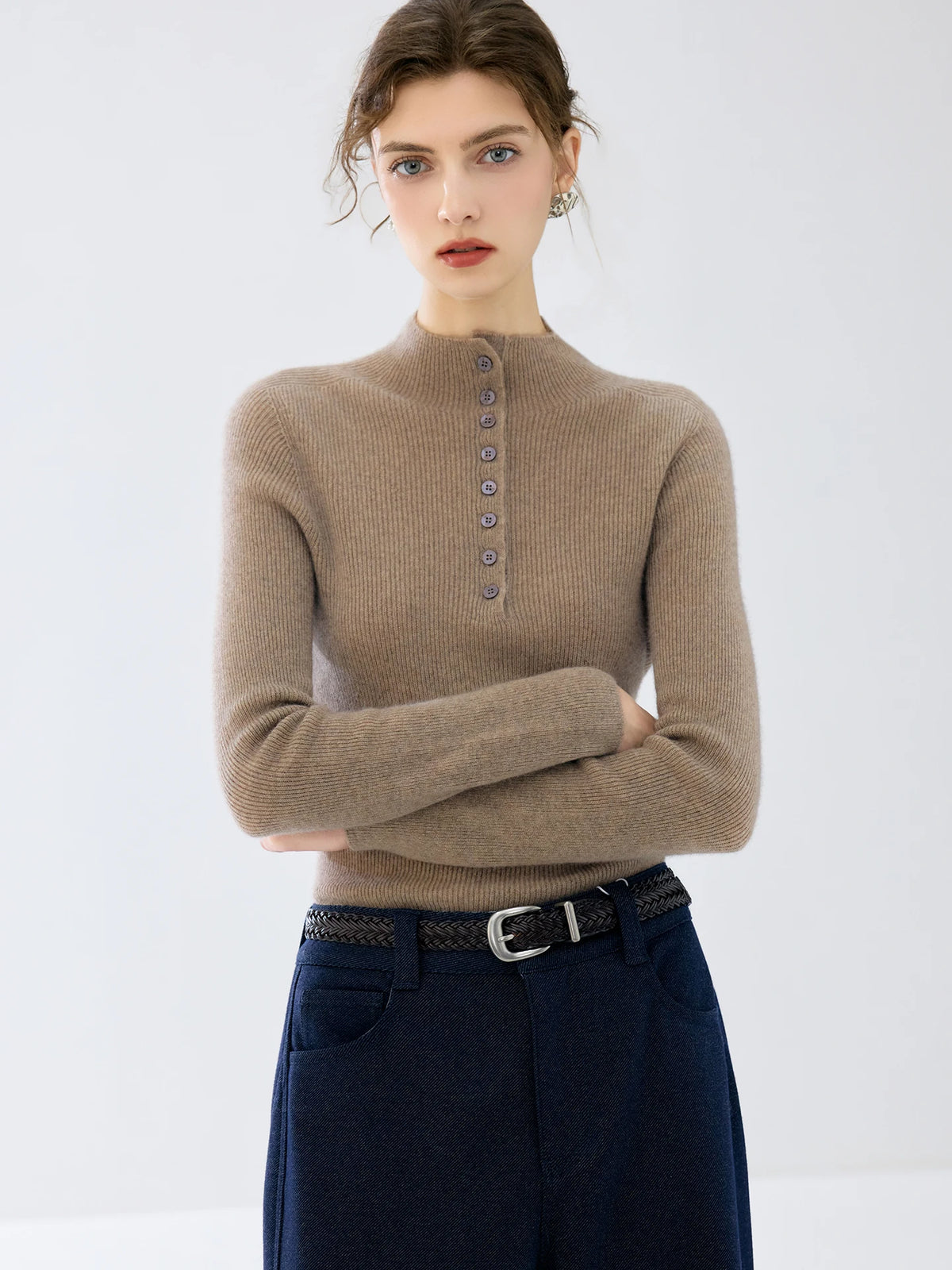 The Twickenham Cashmere Mock-Neck Jumper