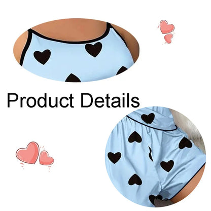 The Maida Hill Heart-Print Sleep Tee Set