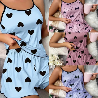 The Maida Hill Heart-Print Sleep Tee Set