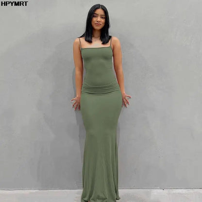 The Greenwich Satin Slip Maxi Dress