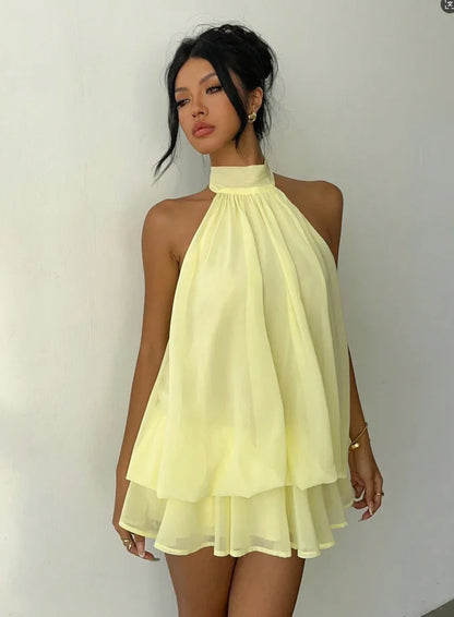 The Alperton Backless Halter Sundress
