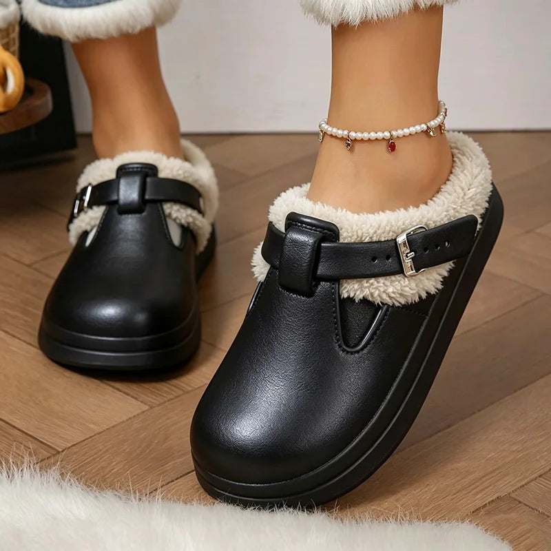 The Hayes Faux-Fur Mule Slippers