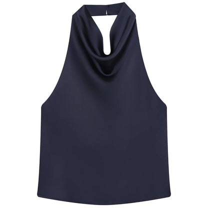 The Brondesbury Satin Corset Halter Top