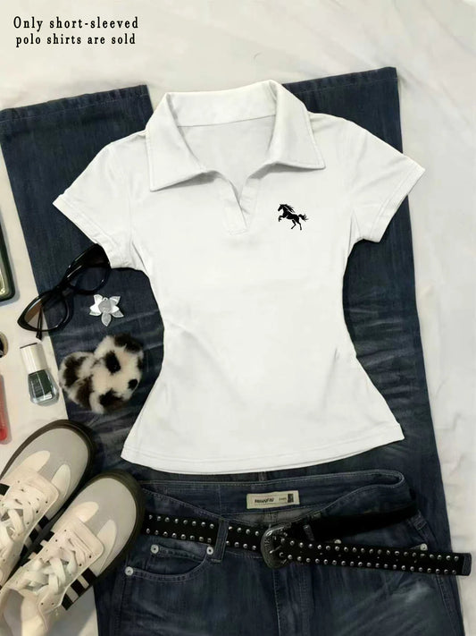 The Teddington Horse Emblem Polo Tee