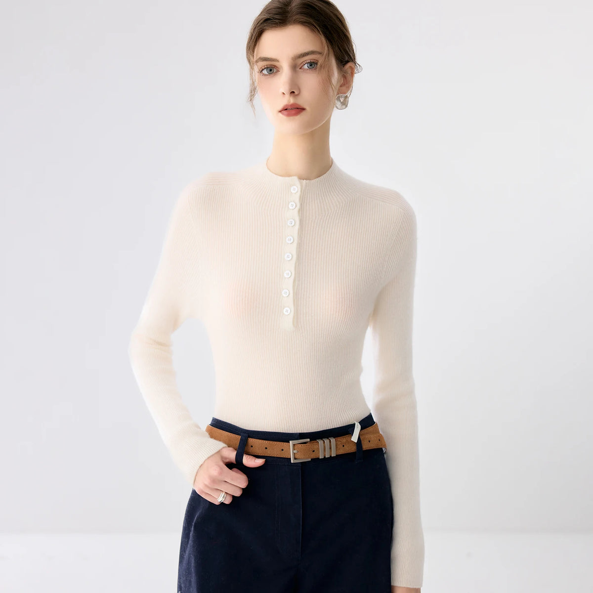 The Twickenham Cashmere Mock-Neck Jumper