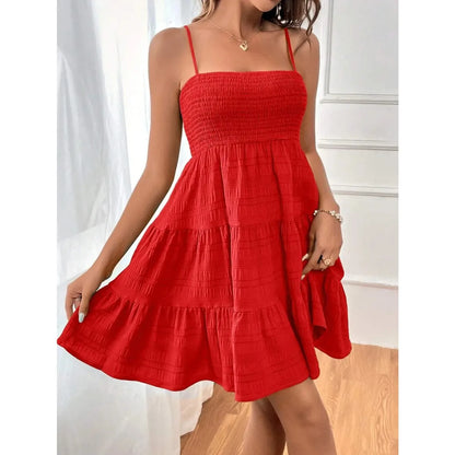 The Angel Smocked Bustier Swing Dress