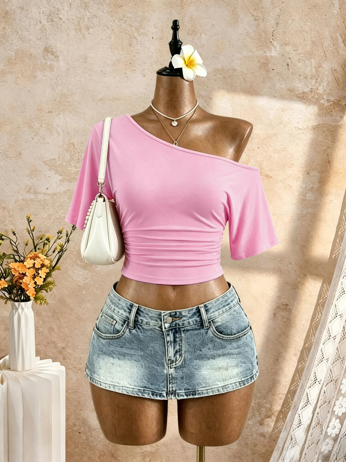 The Hounslow One-Shoulder Ruched Top