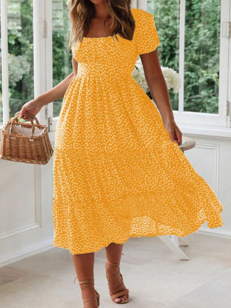 The Highgate Puff-Sleeve Floral Maxi Dress
