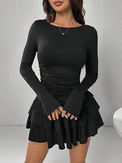 The Charlton Cascade-Ruffle Bodycon Dress